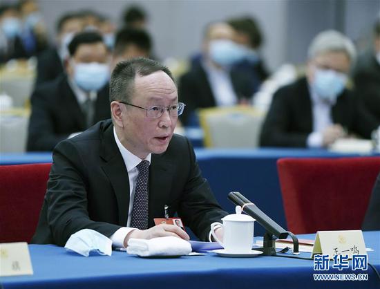  5月23日，全國(guó)政協(xié)委員王一鳴在政協(xié)聯(lián)組會(huì)上發(fā)言。新華社記者 謝環(huán)馳 攝